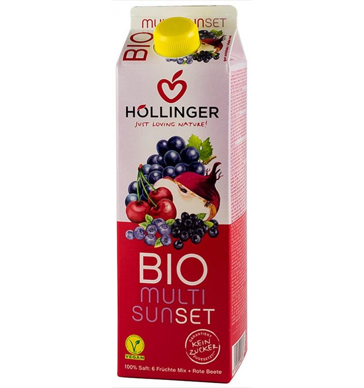 Multisunset Suc Bio de Fructe si Sfecla Rosie Hollinger 1L
