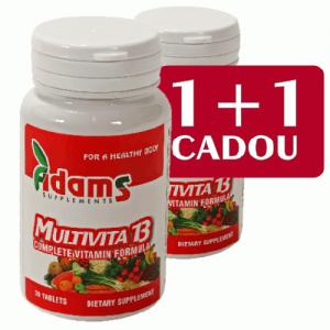 Multivita 13 Adams Vision 30cpr 1+1 cadou
