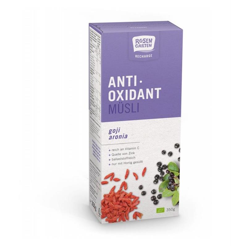 Musli Antioxidant Bio cu Aronia si Goji Rosen Garten 350gr