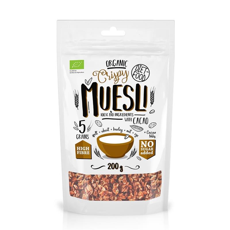 Musli Bio cu Cacao Nibs Diet Food 200gr