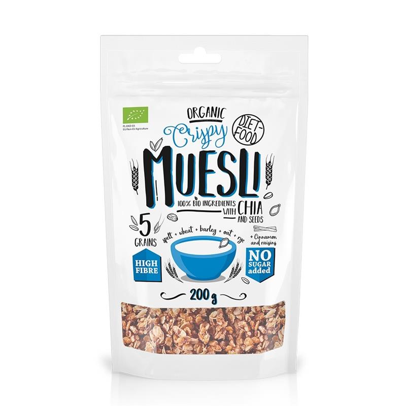 Musli Bio cu Seminte de Chia Diet Food 200gr