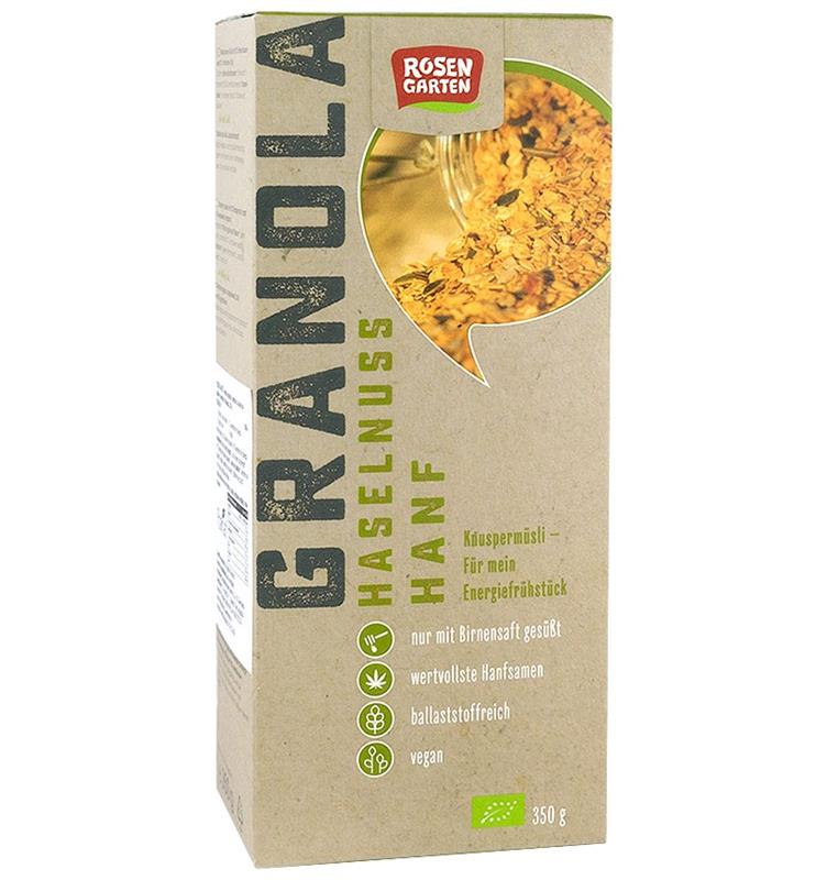 Musli cu Alune de Padure si Seminte de Canepa Granola Bio 350gr Rosen Garten