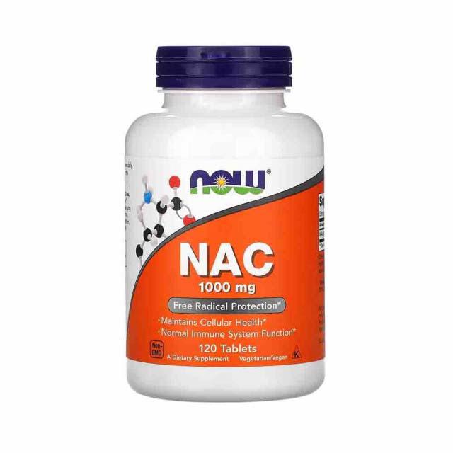 NAC N-Acetyl Cysteine 1000 miligrame 120 tablete Now Foods