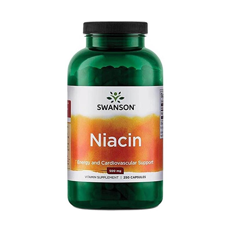 Niacin Vitamina B3 500 miligrame 250 capsule Swanson