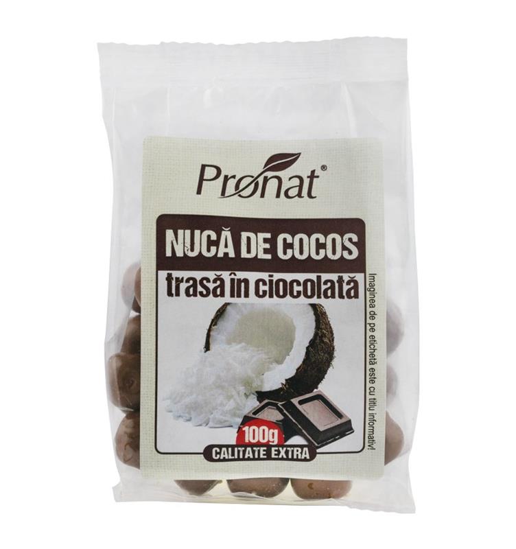 Nuca de Cocos Trasa in Ciocolata Pronat 100gr