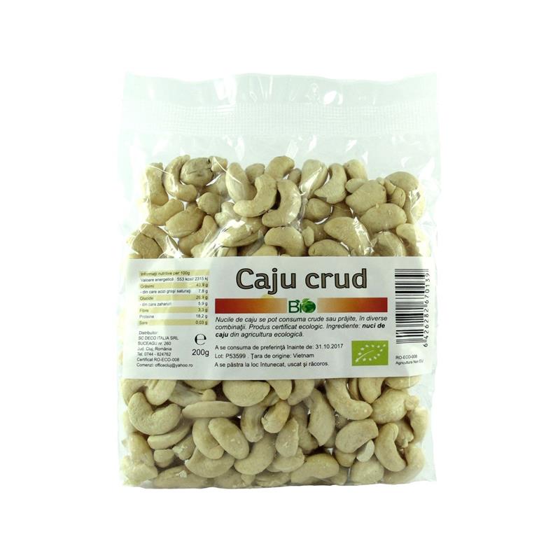 Nuci Caju Crude Intregi Raw Bio 200 grame Deco Italia