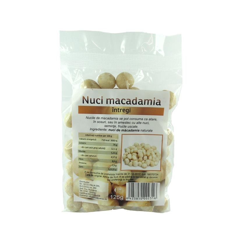 Nuci Macadamia 125 grame Deco Italia