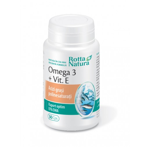 Omega 3 1000mg + Vitamina E Rotta Natura 30cps