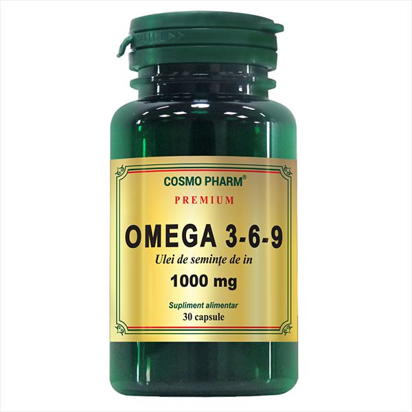 Omega 3-6-9 Ulei Seminte de In 1000mg 30cps Cosmo Pharm