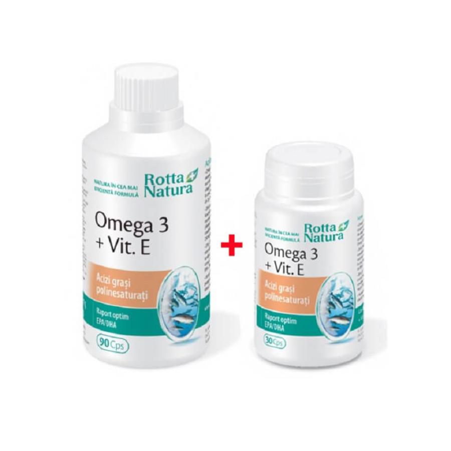 Omega 3 + Vitamina E Rotta Natura 90+30cps