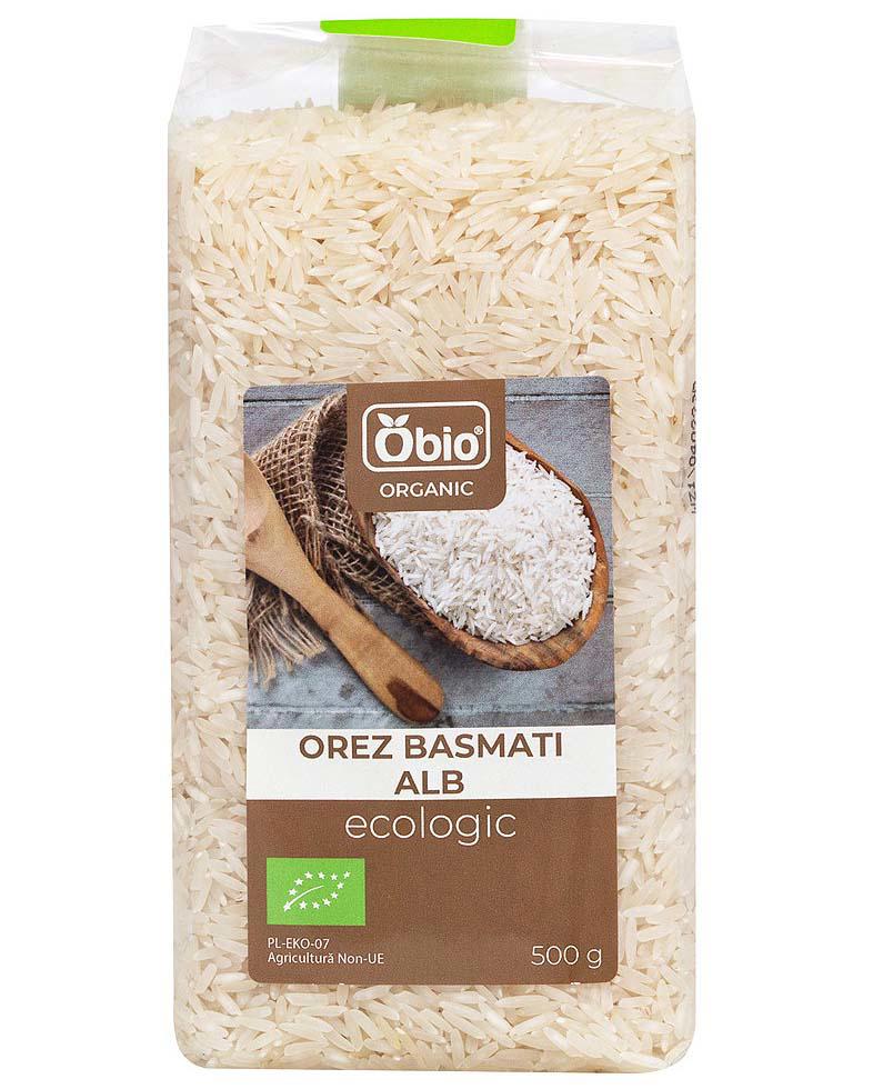 Orez Basmati Alb Eco 500 grame Obio