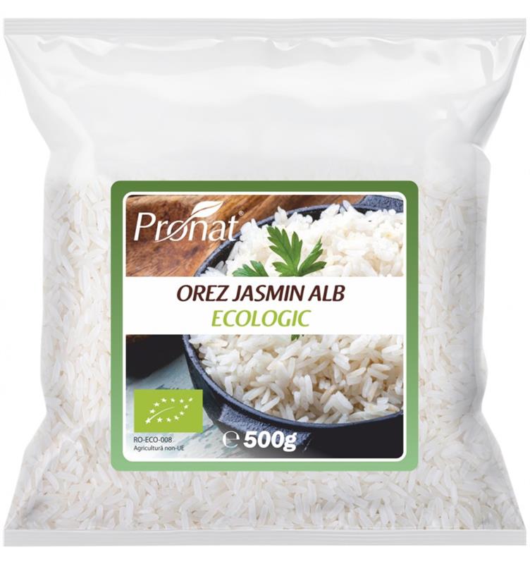 Orez Jasmin Alb Bio 500 grame Pronat