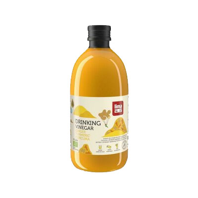 Otet de Mere pentru Baut cu Ghimbir si Turmeric Bio 500ml Lima