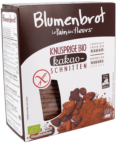 Paine Crocanta cu Cacao Fara Gluten Bio 160gr Blumenbrot