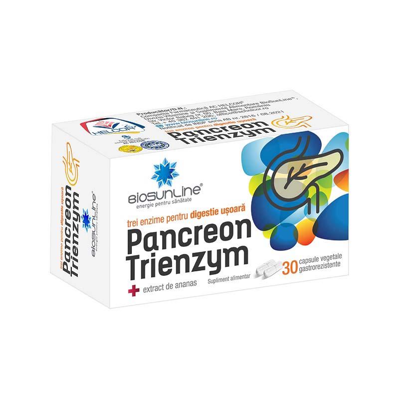 Pancreon Trienzym Enzime Digestive BioSunLine 30 capsule Helcor