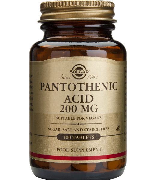Pantothenic Acid 200mg Solgar 100cps