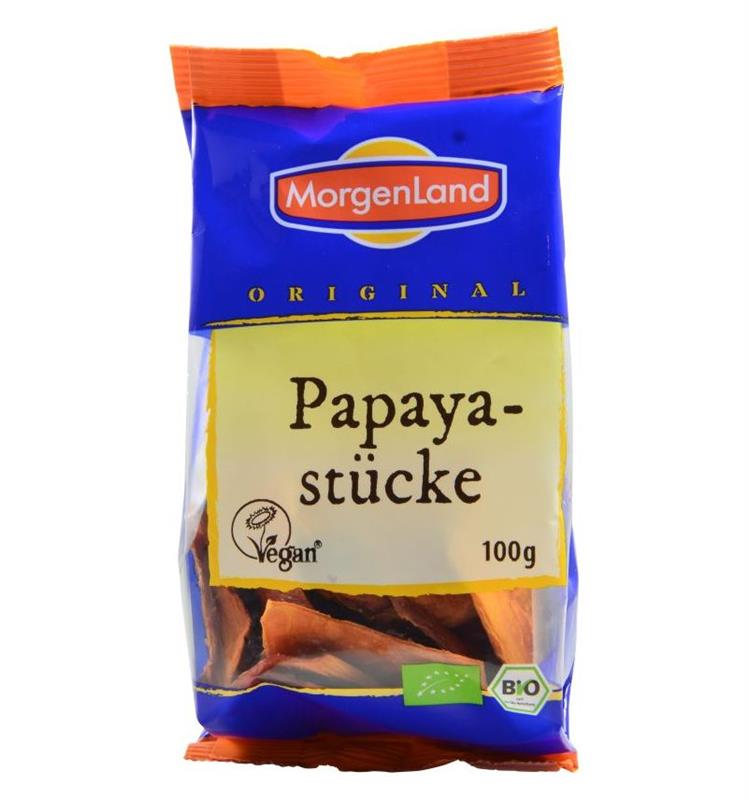 Papaya Bucati Fructe Uscate Bio MorgenLand 100gr