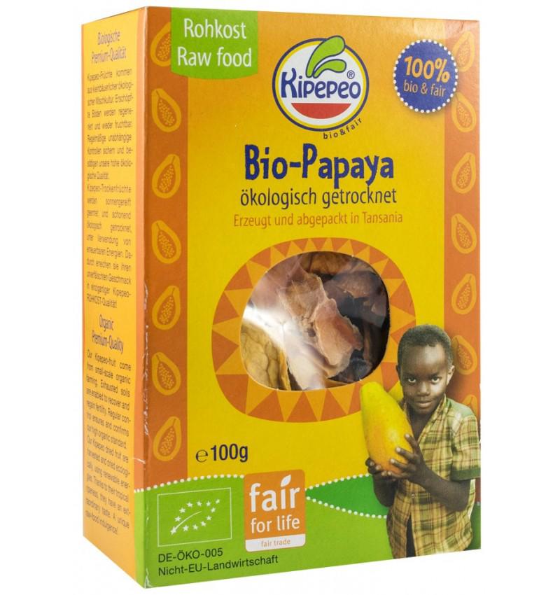 Papaya Bucati Uscate Bio si Fairtrade 100 grame Kipepeo