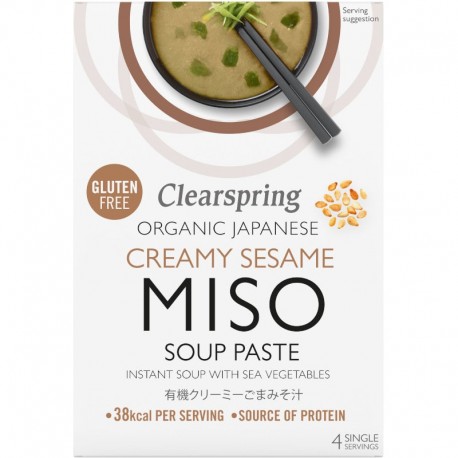 Pasta pentru Supa Crema Miso Instant cu Susan Bio 4x15 grame Clearspring