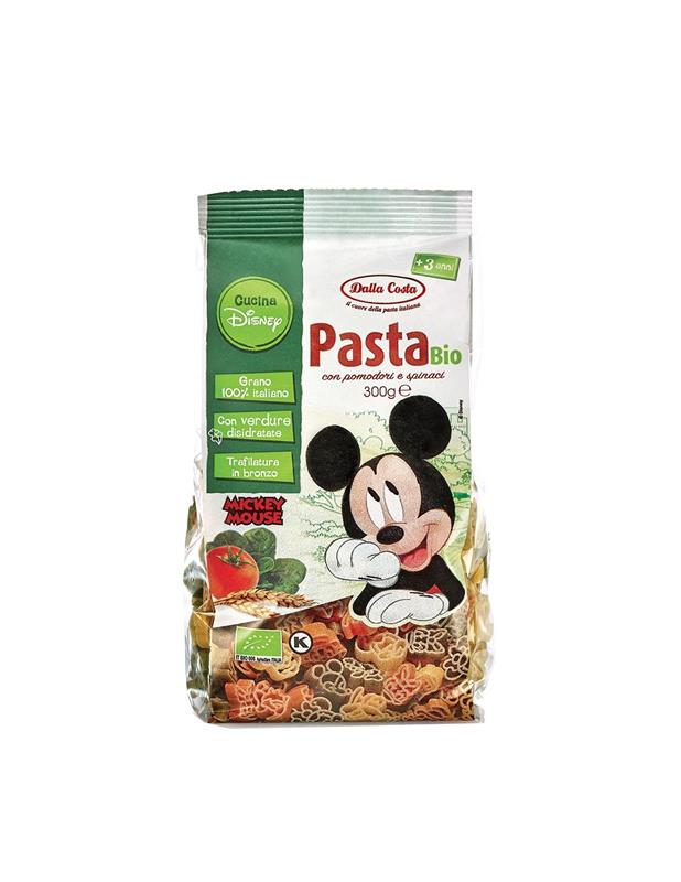 Paste cu Rosii si Spanac Bio Disney Mickey Mouse 300gr Probios