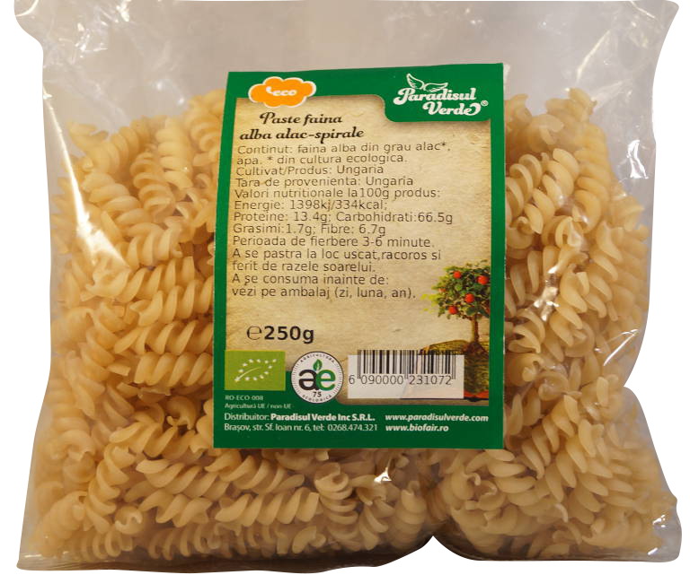 Paste Faina Alba Alac Bio Spirale Paradisul Verde 250gr