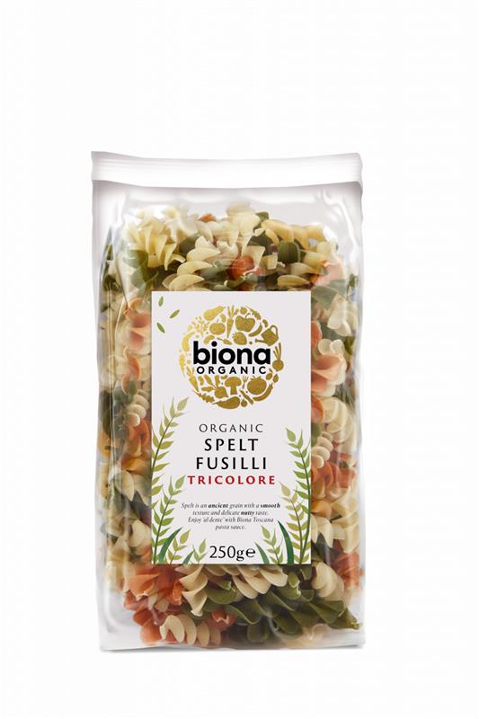 Paste Fainoase Fusilli din Spelta Tricolore Bio 250 grame Biona