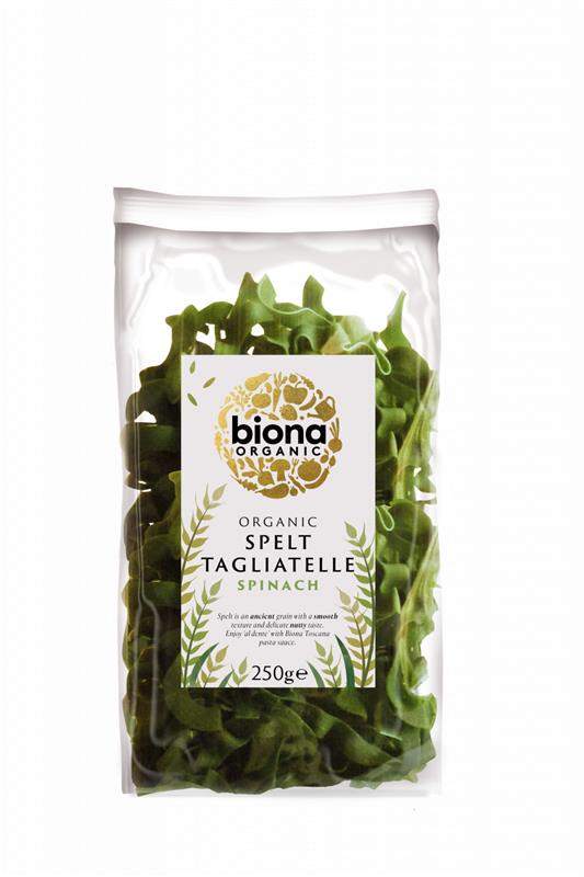 Paste Fainoase Tagliatelle din Spelta cu Spanac Bio 250 grame Biona