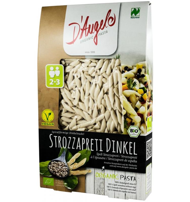 Paste Strozzapreti din Grau Spelta Bio 250grame D'Angelo Pasta