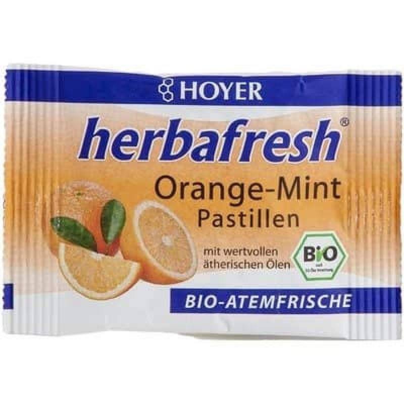 Pastile Respiratie Proaspata cu Menta si Portocale Herbafresh Bio 17 grame Hoyer