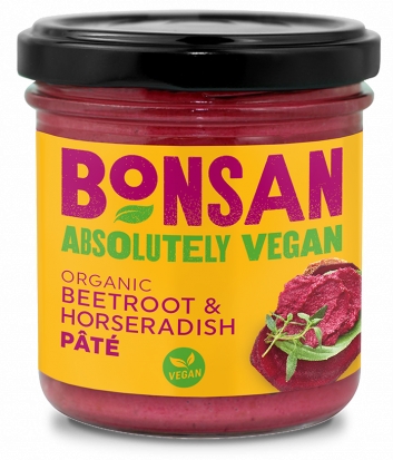 Pate Vegetal cu Sfecla Rosie si Hrean Bio 130gr Bonsan