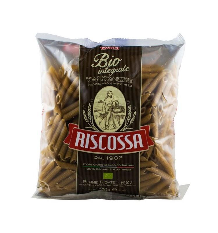 Penne Rigate Paste Bio din Grau Integral Riscossa 500gr