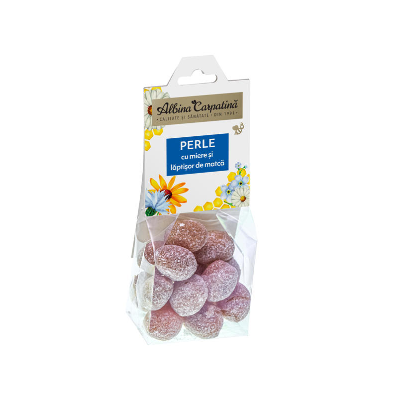 Perle cu Miere si Laptisor Matca Apicola 100gr