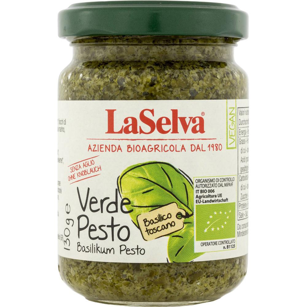 Pesto Verde Fara Usturoi Bio 130gr LaSelva