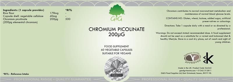 Picolinat de Crom 200mcg 60cps G&G