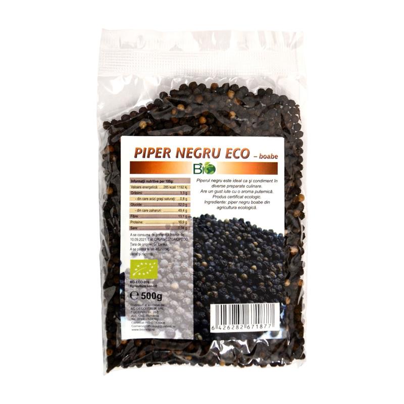Piper Negru Boabe Bio 500 grame Deco Italia