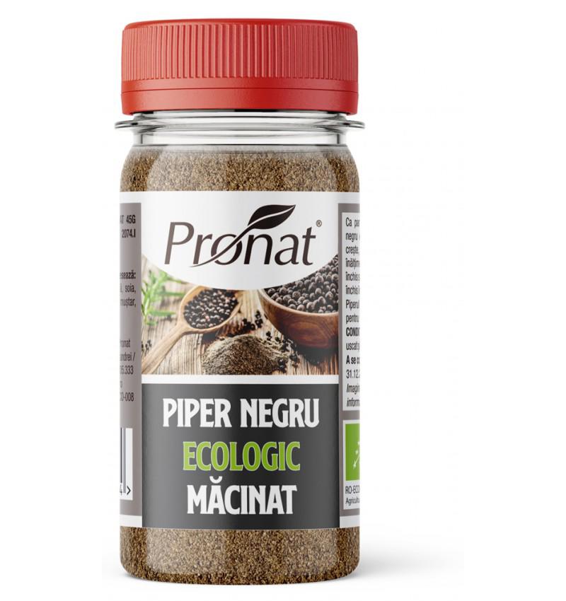 Piper Negru Macinat Bio 45 grame Pronat