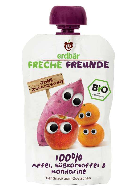 Piure de Mere, Cartofi Dulci si Mandarine Bio Erdbar 100gr