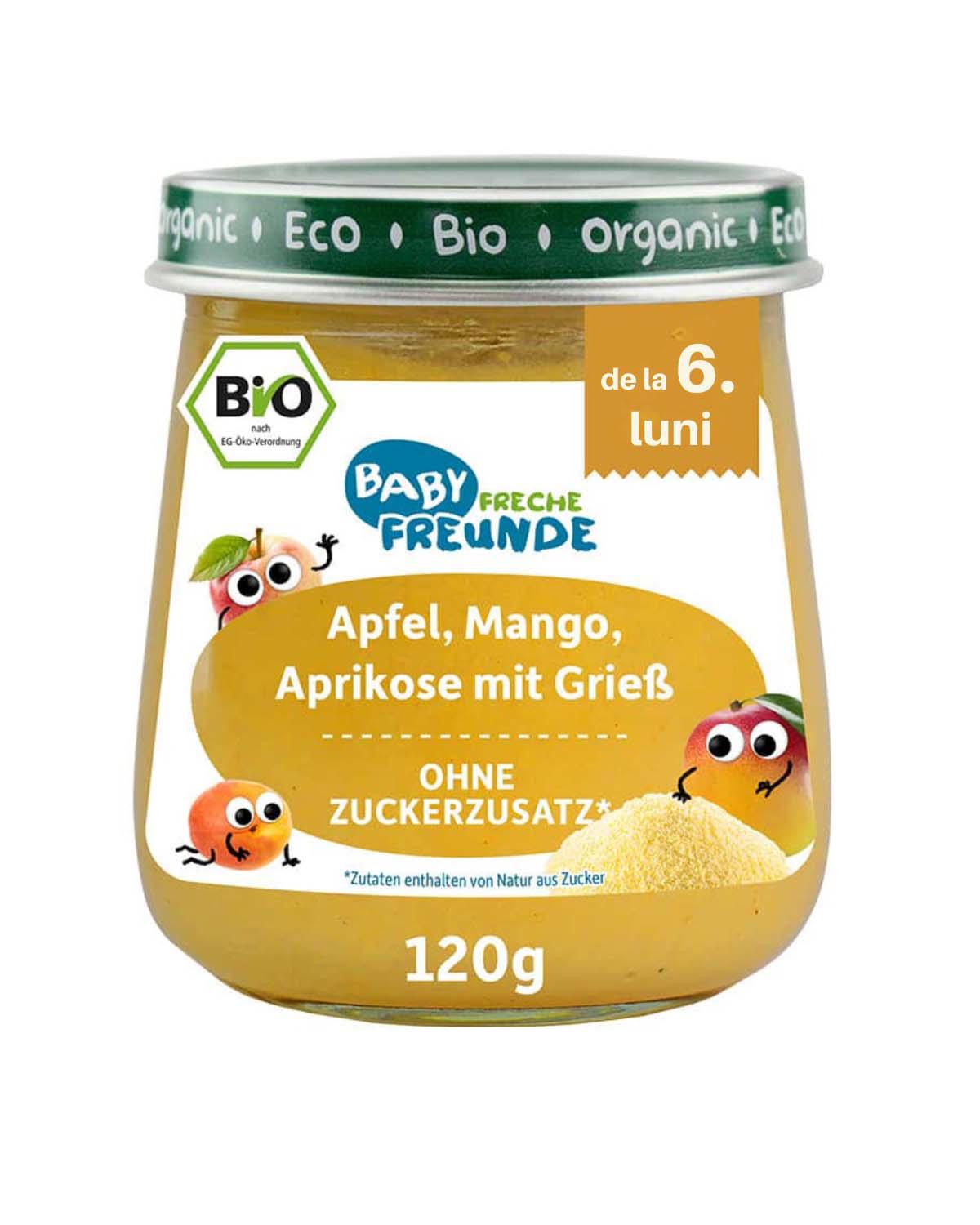 Piure de Mere Mango si Caise cu Gris Eco 120 grame Erdbar