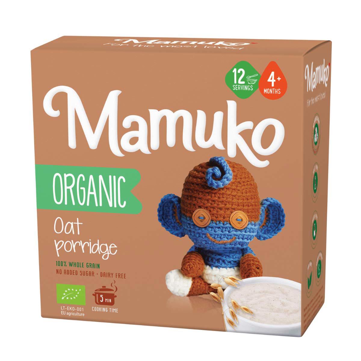Porridge din Ovaz Eco 4+ luni 200 grame Mamuko