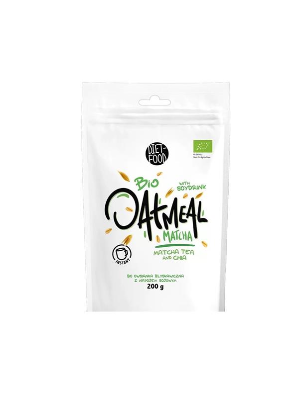 Porridge Instant din Ovaz cu Matcha Bio 200 grame Diet Food