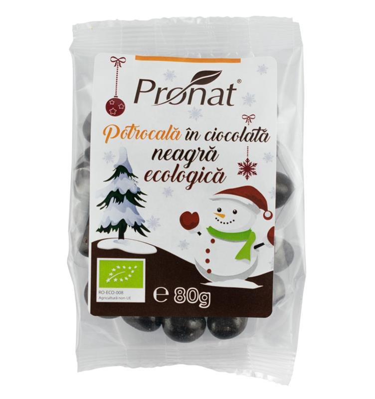 Portocala in Ciocolata Neagra Bio 80gr Pronat