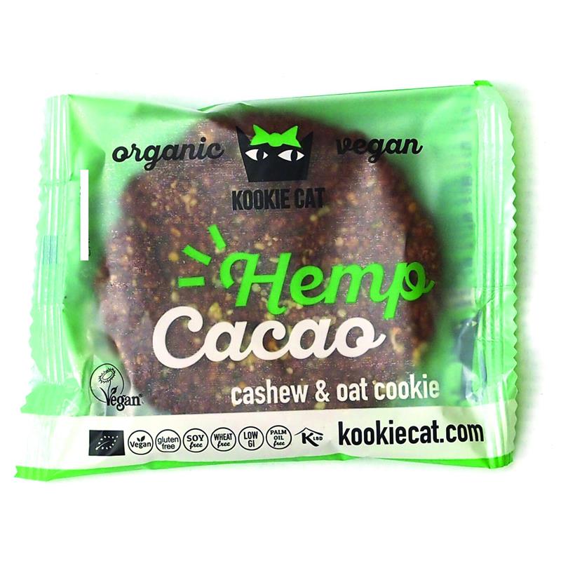 Prajiturica cu Seminte de Canepa si Cacao Fara Gluten Bio 50gr Kookie Cat