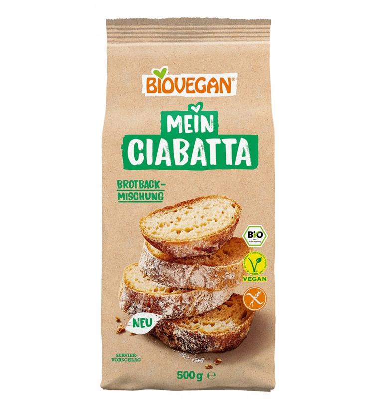 Premix pentru Paine Ciabatta Bio Fara Gluten 500 grame Biovegan