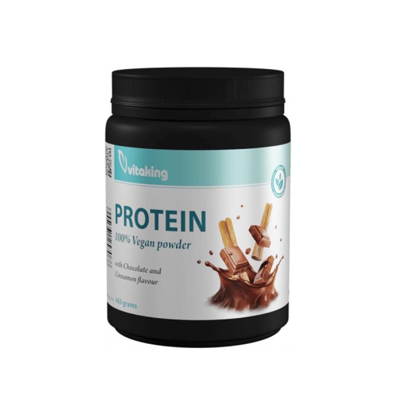 Proteina Vegetala cu Gust de Scortisoara si Ciocolata 400 grame Vitaking