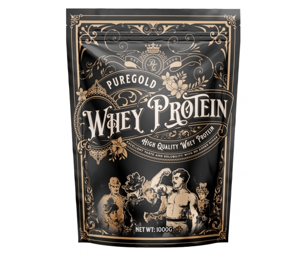 Proteine din Zer Volactive cu Taurina si Enzime Digestive Aroma Belgian Chocolate Whey Protein Vintage 1 kilogram Pure Gold Protein