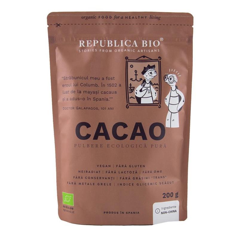 Pudra de Cacao Bio 200gr Republica Bio