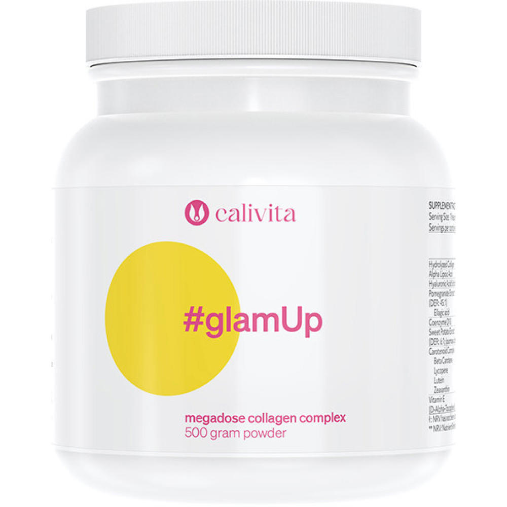 Pudra pentru Prepararea de Bauturi cu Megadoza de Colagen #GlamUp 500gr CaliVita