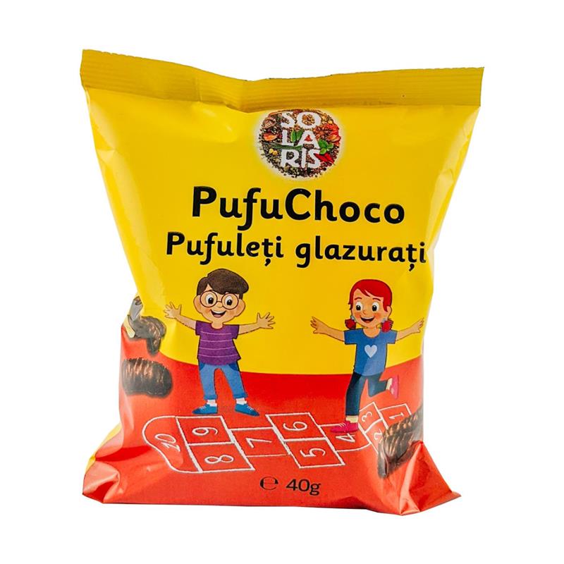 Pufuleti Glazurati Pufu Choco 40 grame Solaris