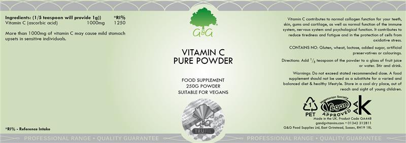 Pulbere de Vitamina C Pura 150gr G&G