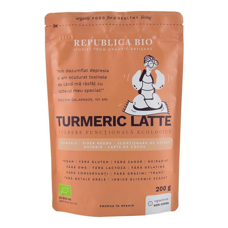 Pulbere Functionala de Turmeric Latte Ecologica Vegana  200gr Republica Bio